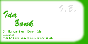 ida bonk business card